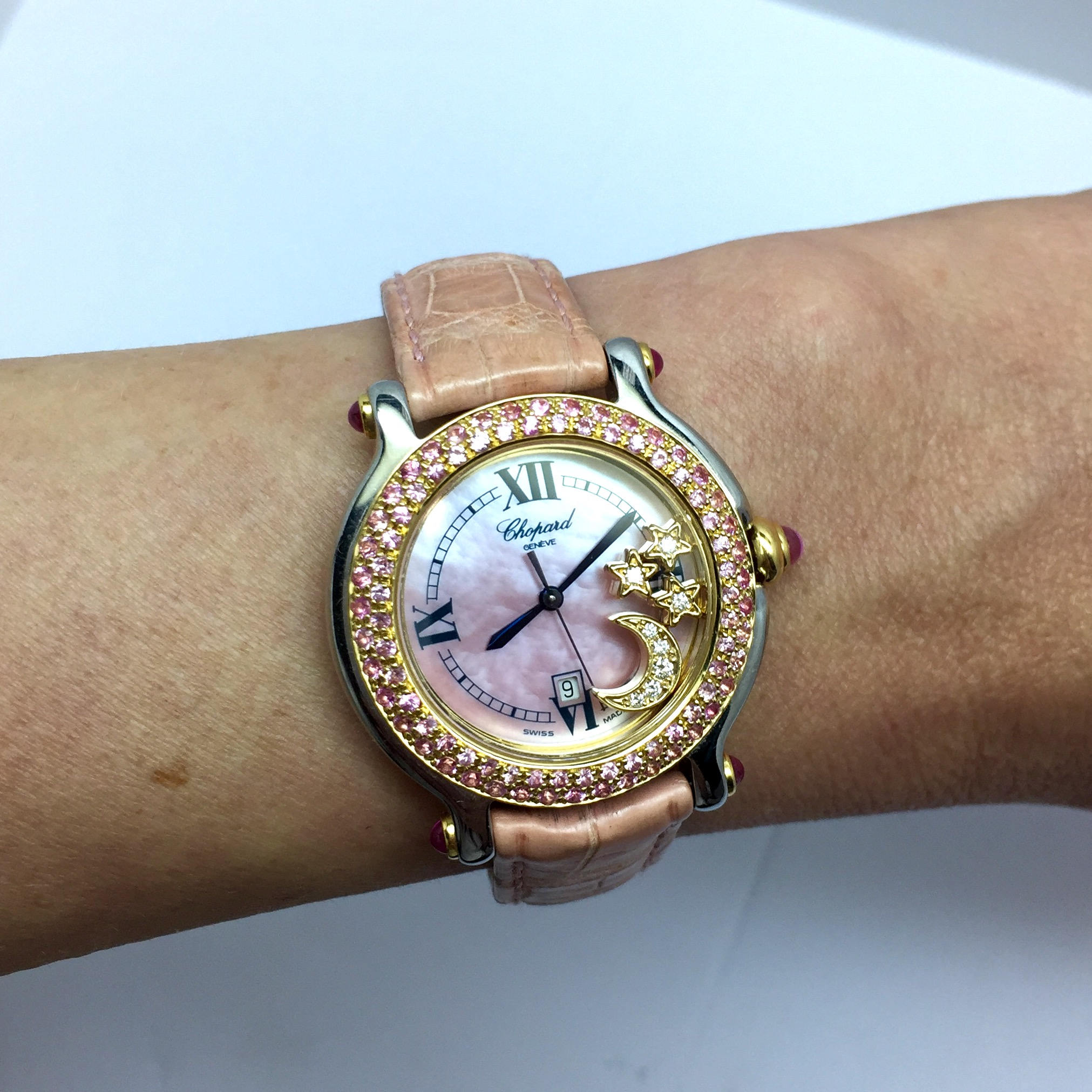 CHOPARD HAPPY SPORT 18K Yellow Gold and 