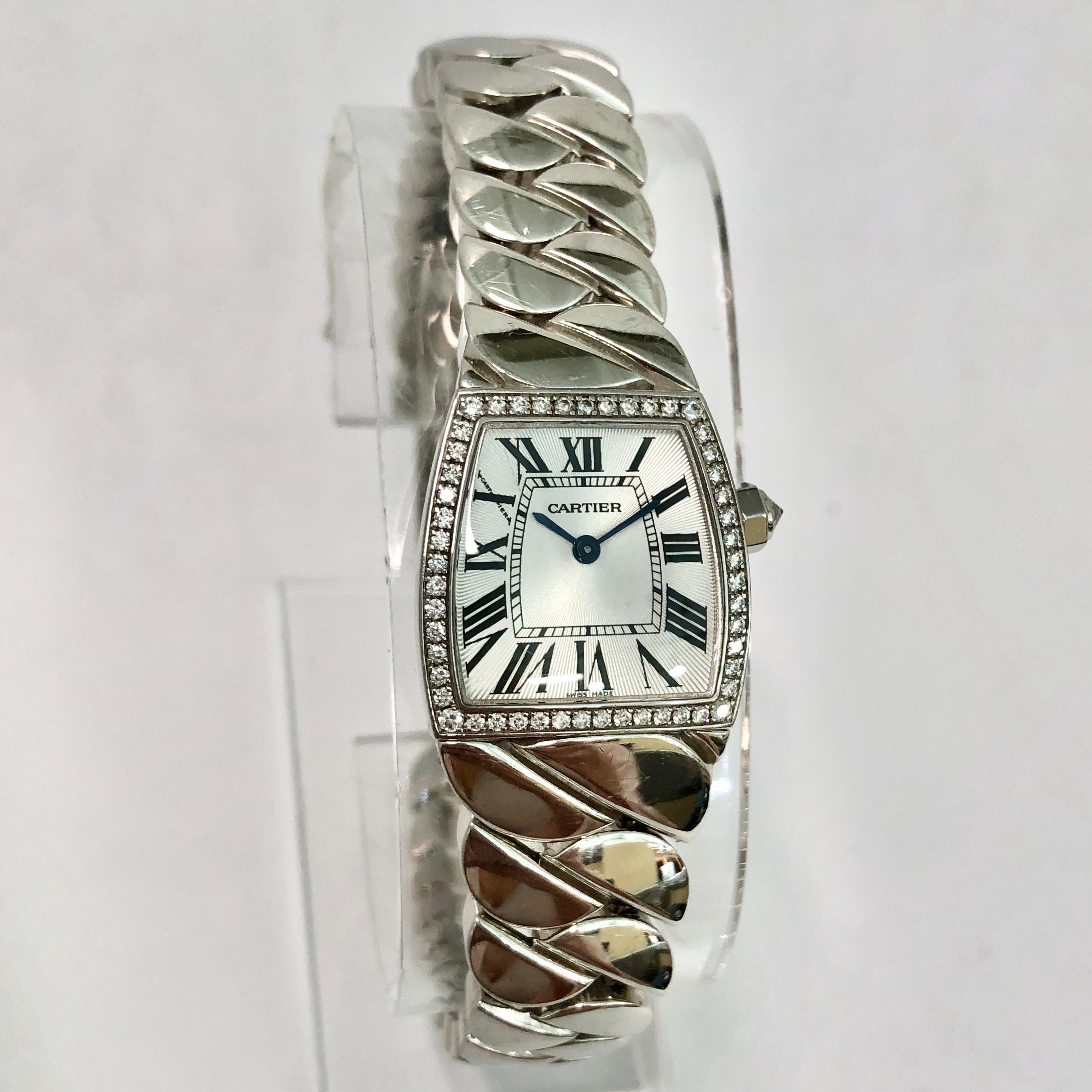 CARTIER LA DONA 18K White Gold Factory Diamond Bezel Ladies | Etsy Ireland
