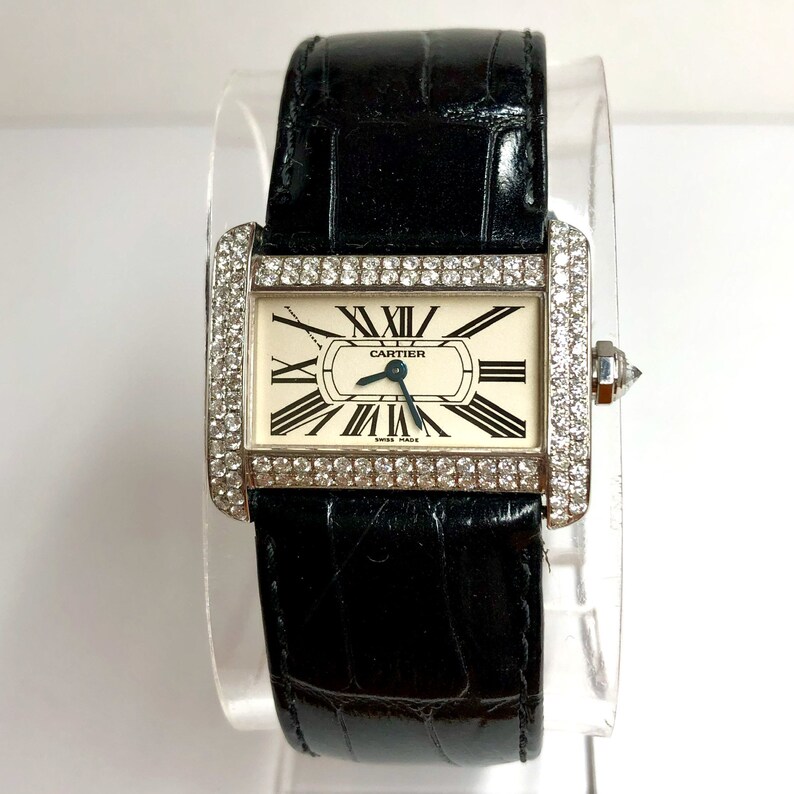 CARTIER Divan Quartz Steel Ladies Watch 2TCW FG VSSI Etsy Canada