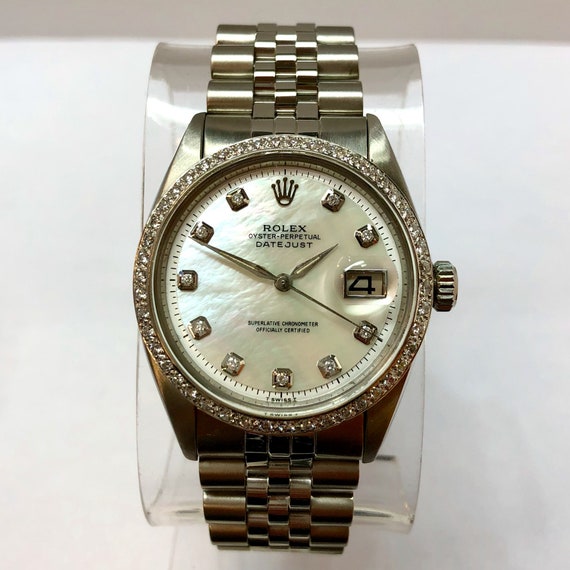 rolex oyster perpetual datejust with diamonds