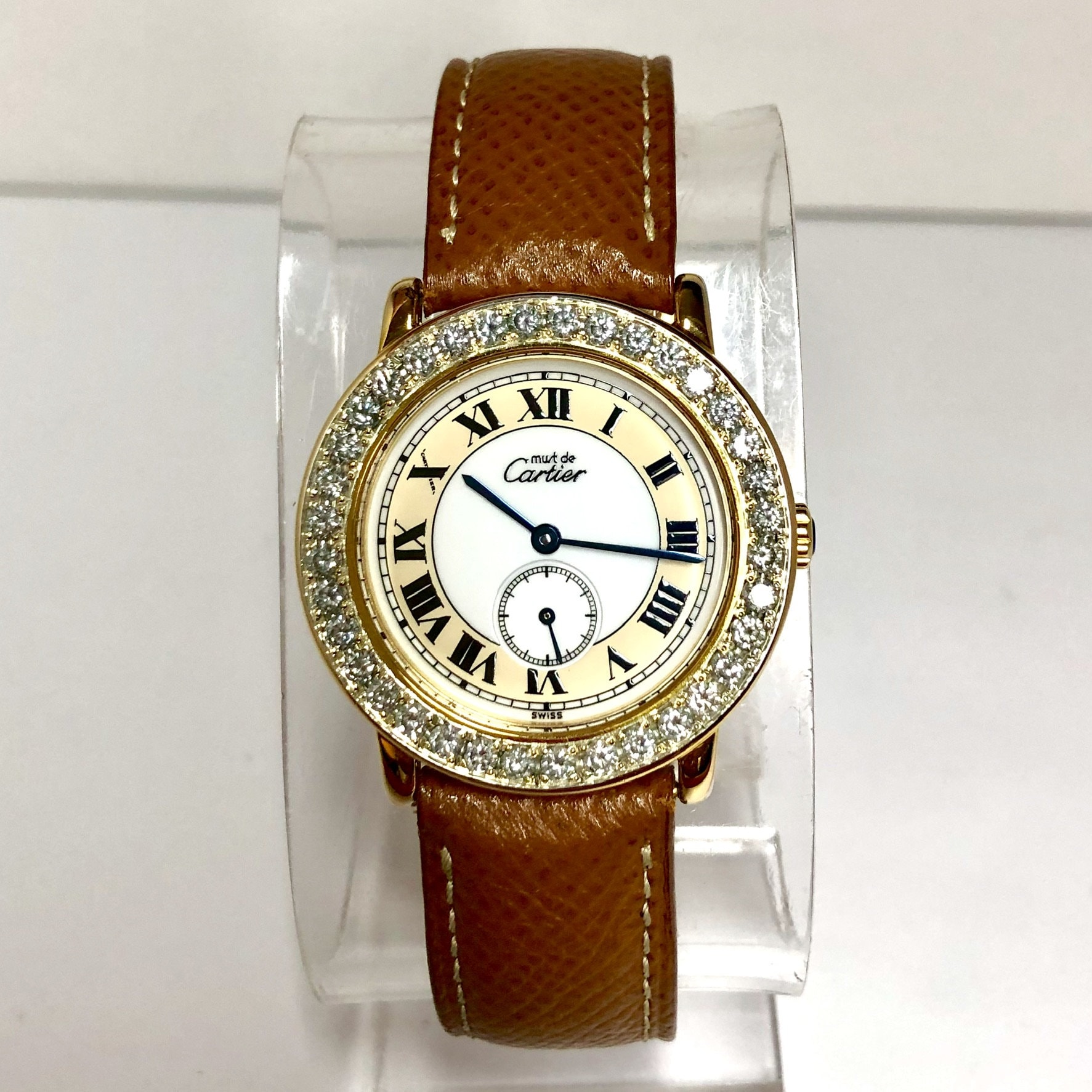 cartier quartz 18k swiss made