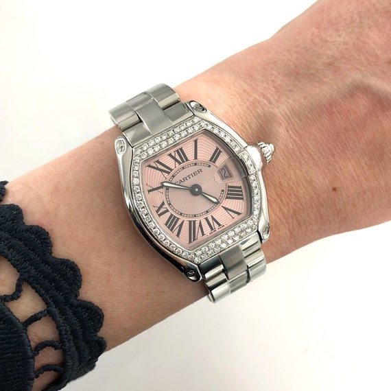 cartier roadster ladies pink dial