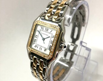 CARTIER PANTHERE 27mm 2 Row Gold 0.36TCW DIAMOND Watch | Etsy Australia