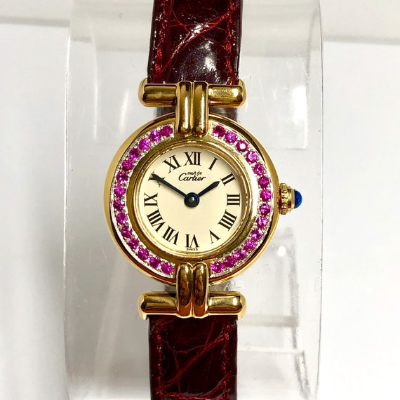 cartier vermeil ladies watch