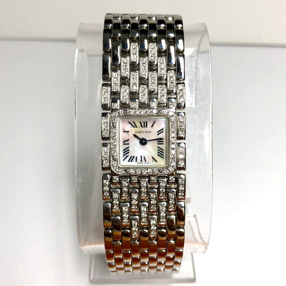 CARTIER Panthere Ruban Quartz Steel 