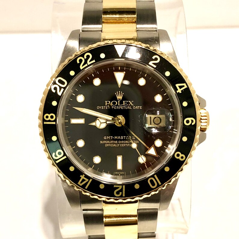 ROLEX Oyster Perpetual Date GMTMaster II 2 Tone Mens Watch Etsy ROLEX Oyster Perpetual Date GMTMaster II 2 Tone Mens Watch Etsy