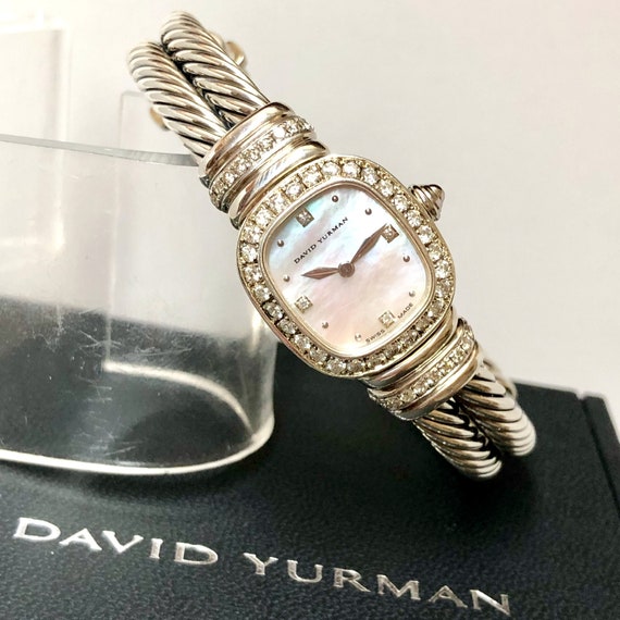 DAVID YURMAN 925 Silver Ladies Bracelet Watch DIAMONDS Mother | Etsy