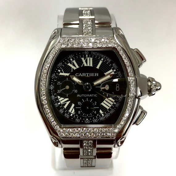 CARTIER ROADSTER 2618 Automatic 42mm Steel Watch DIAMOND Bezel | Etsy  Australia