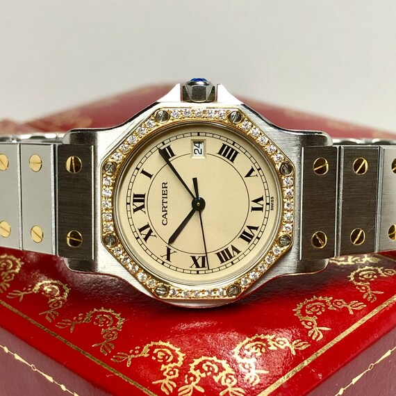 cartier santos octagon quartz