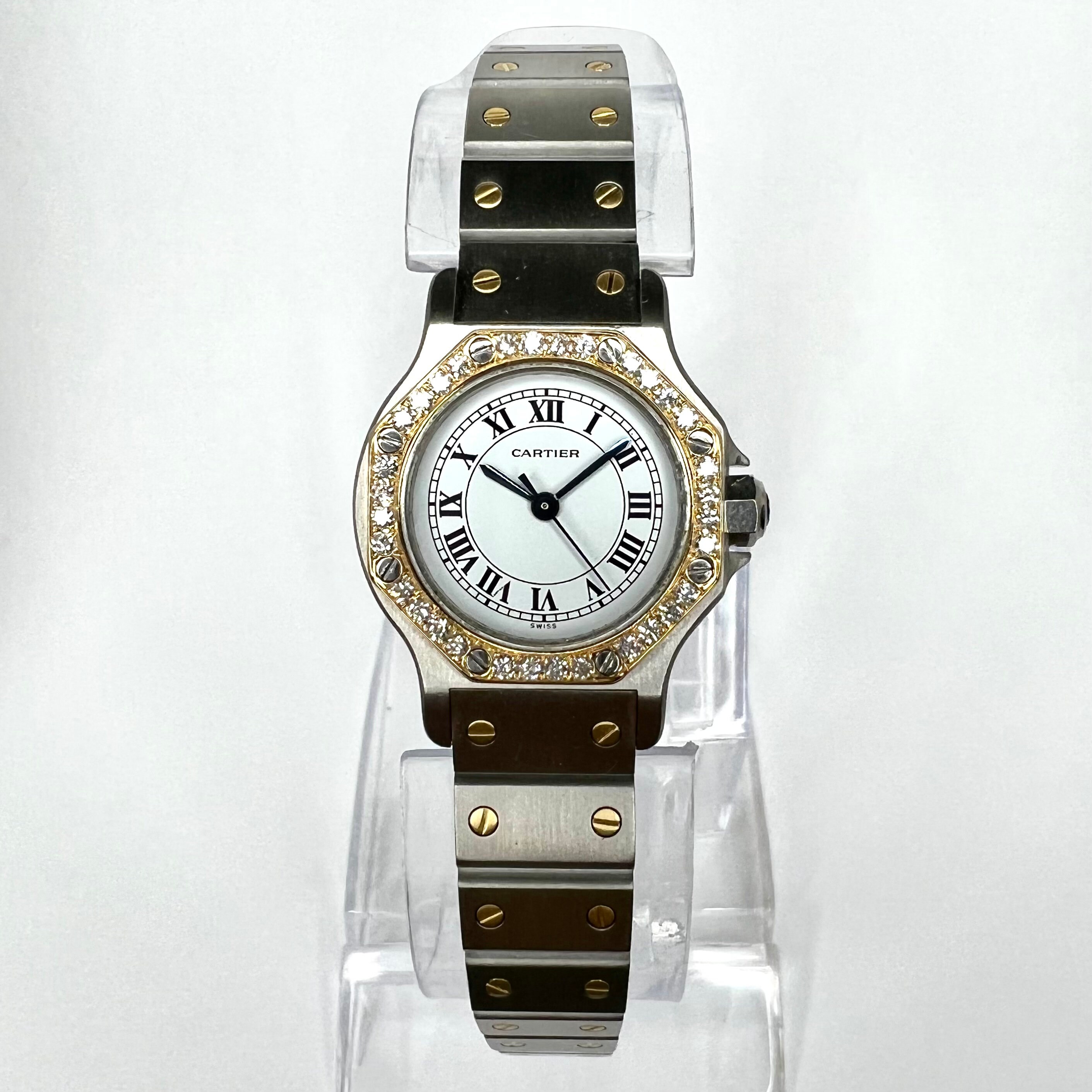 2 tone cartier watch