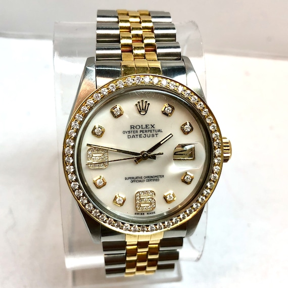 rolex oyster perpetual date 18k