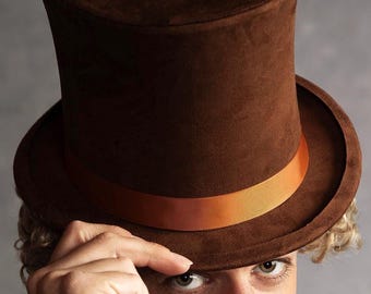 Willy Wonka Inspired Top Hat Replica  - Charlie and the Chocolate Factory Gene Wilder Cosplay Costume