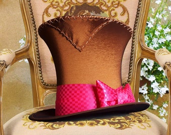 LAST ONE! size 62 Mad Hatter Hat, Mad Hatter Costume, Tim Burton, Johnny Depp, Alice in Wonderland, Willy Wonka, Cheshire Cat, Victorian Hat