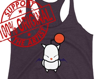Moogit! Reddit Parody Women's Racerback Tank - Final Fantasy, Moogle, Geek, Nerd, Funny Shirt, Nintendo Switch, Playstation, Video Game, Mog