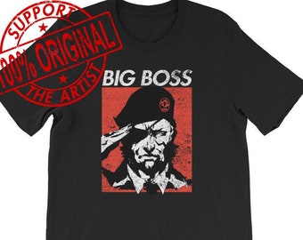 Big Boss Shirt - Metal Gear Solid, Playstation, Snes, Nintendo Switch, Che Guevara, Military Shirt, Venom Snake, Fox Hound, Rebel, NES