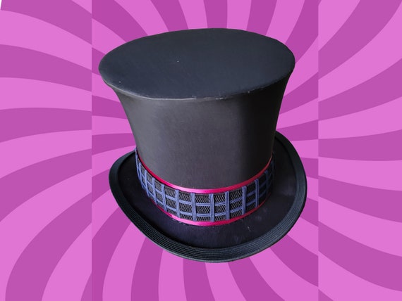 Willy Wonka Top Hat Replica Prop Tim Burton Charlie and the Chocolate  Factory, Victorian Hat, Cosplay, Willy Wonka Costume, Johnny Depp 