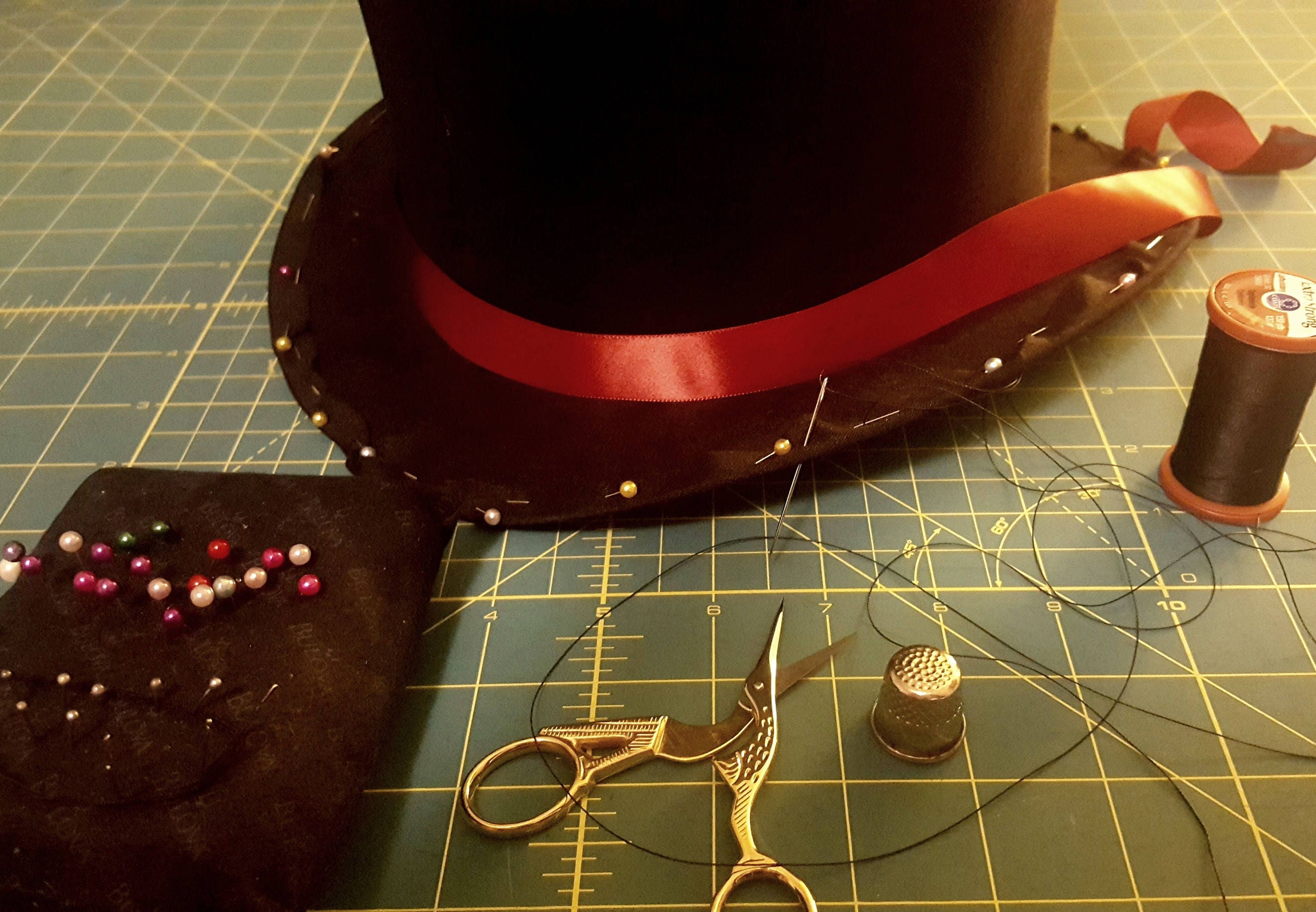 Willy Wonka Top Hat Replica Prop Tim Burton Charlie e la fabbrica