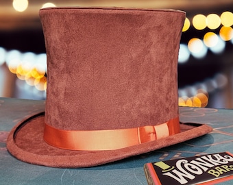 Willy Wonka Top Hat Réplica Prop - Willy Wonka y la fábrica de chocolate, Gene Wilder, Cosplay, Traje, Traje de Willy Wonka, Oompa Loompa