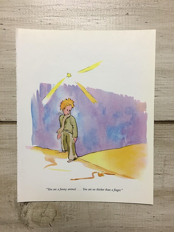The Little Prince Vintage Book Art Antoine De Etsy