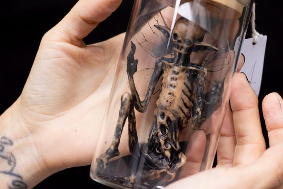 Handmade Dead Fairy - Inside Flask - Etsy