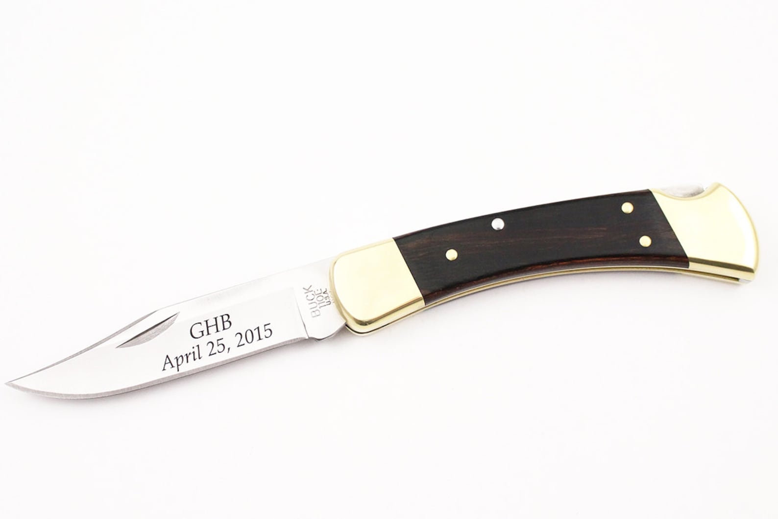 Engraved Buck 110 Folding Hunting Knife Personalized For: Weddings ...