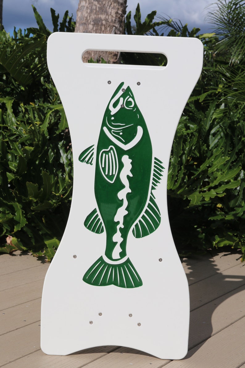 Bass Engraved Fishing Rod Rack