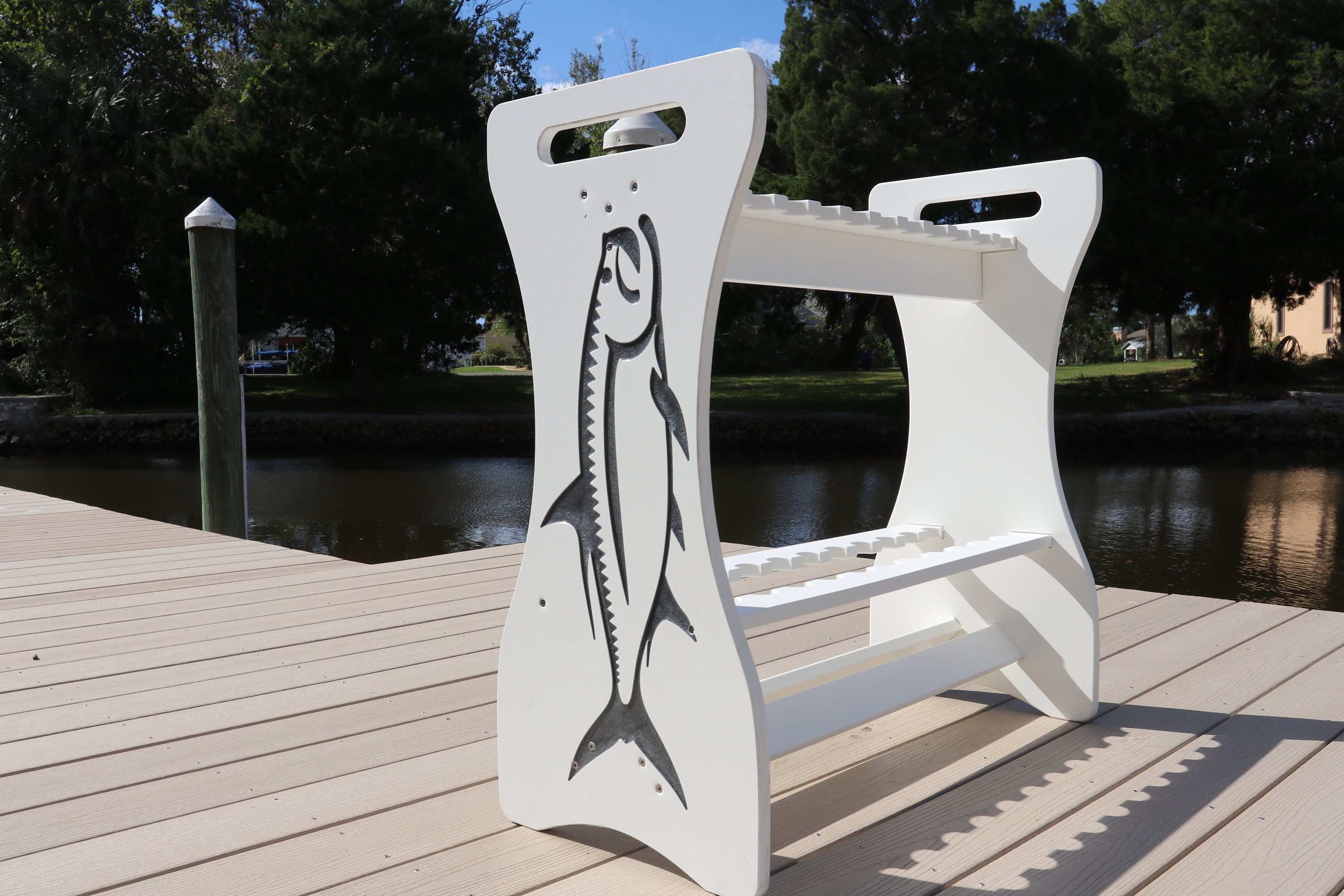 Sea Rack Tarpon Engraved Fishing Rod Rack