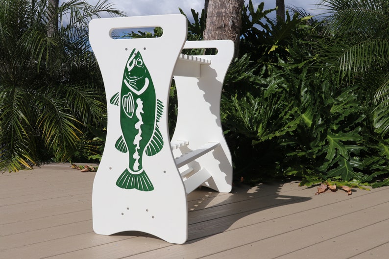 Bass Engraved Fishing Rod Rack