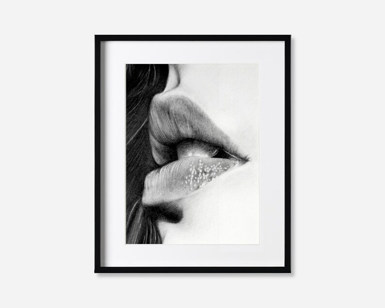 Beautiful Woman's Lips Wall Art Digital Print Eye Etsy