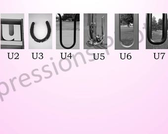 Letter U – Alphabet Photography – 4x6 – Black and White – Clip Frame Optional