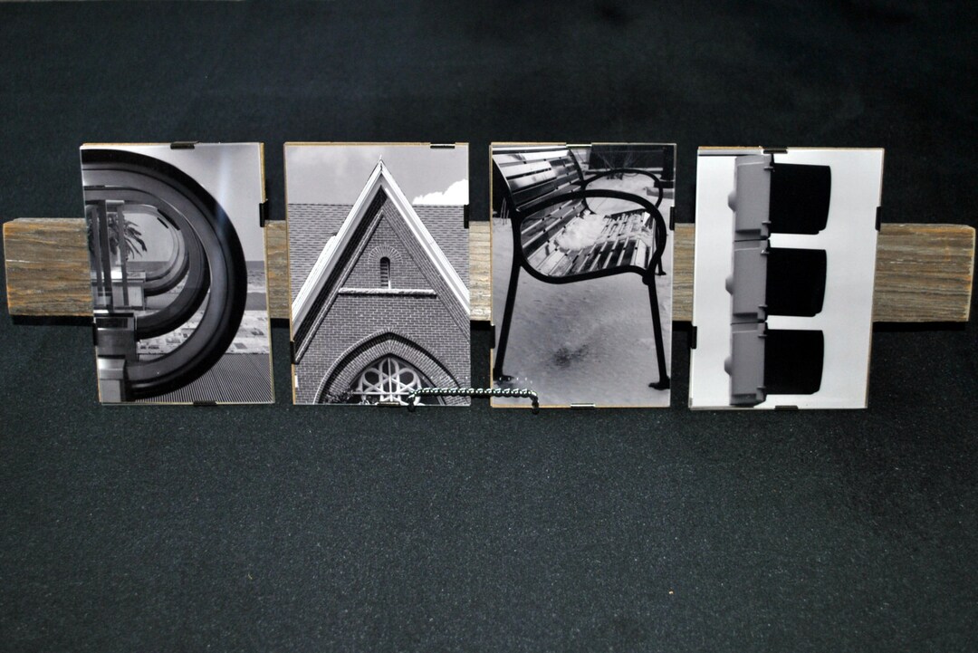 Letters Mounted on Barnwood - Alphabet Photography – 4x6 – Black and ...