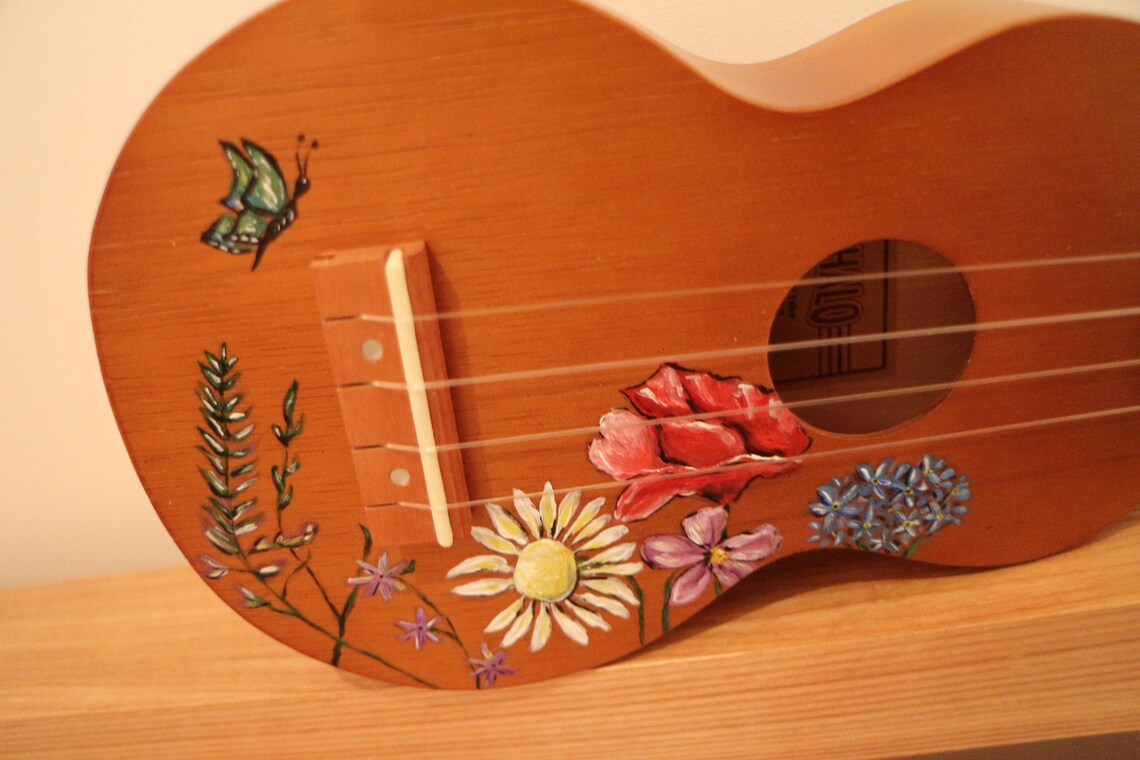 British Wildflower Ukulele Etsy
