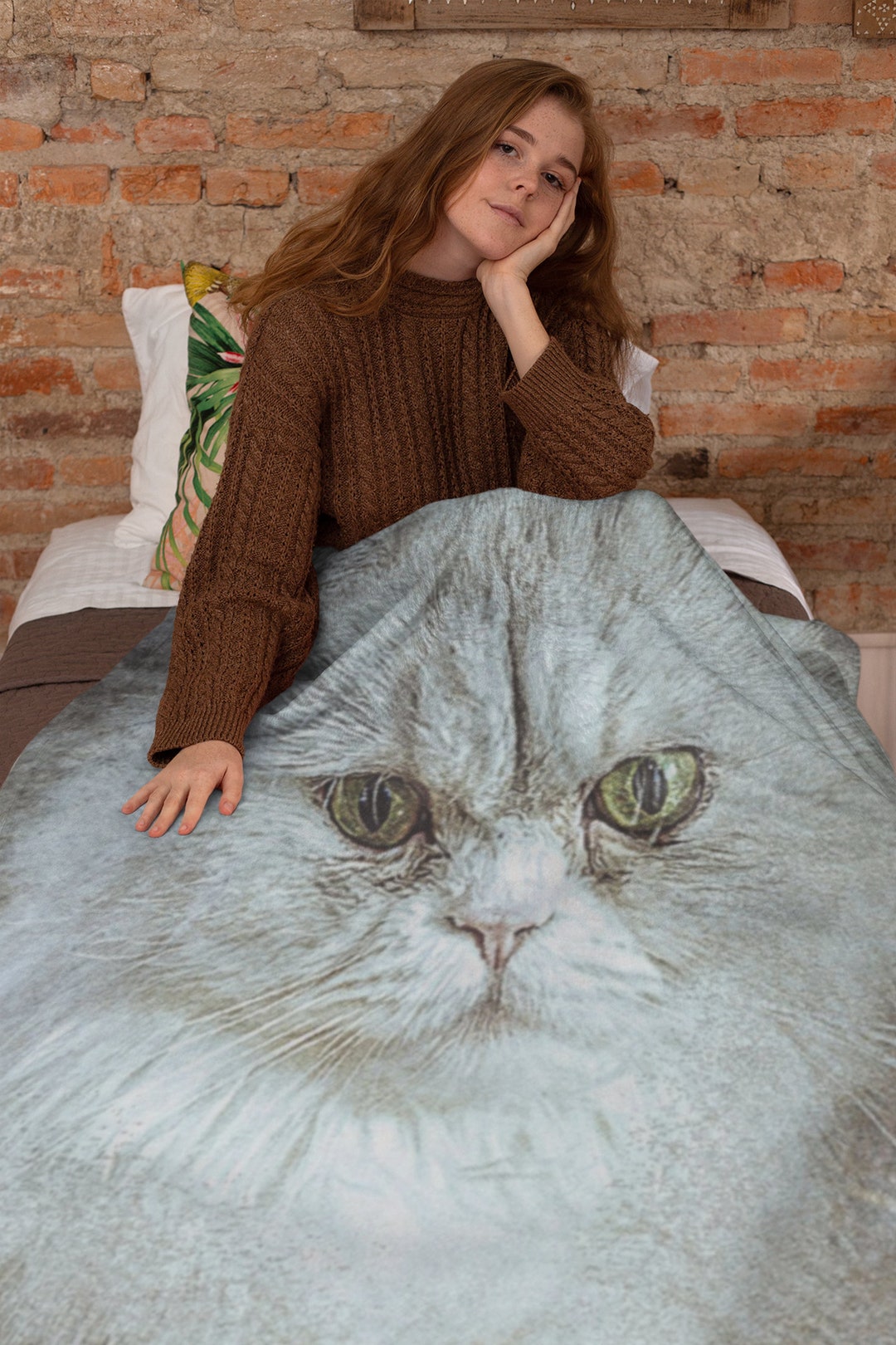 Cat Lover Sherpa Fleece Blanket Etsy UK
