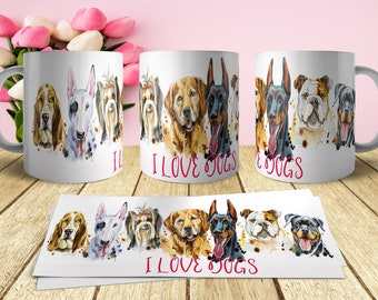 I Love Dogs Coffee Mug