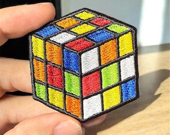 Rubik's Cube Patch | Iron-On/Sew-On, Puzzle Lover Gift