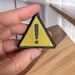 Warning Sign Embroidered Iron/sew on Patch | Exclamation Patch - Etsy