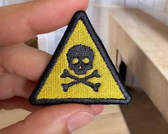 Poison Warning | Poison Hazard Embroidered Iron/Sew on Patch
