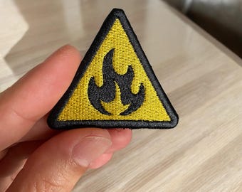 Fire Warning | Fire Hazard Embroidered Iron/Sew on Patch