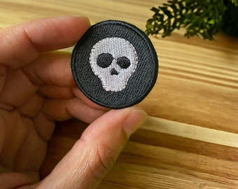 Little Skull | Bone Skeleton Embroidered Iron/Sew on Patch