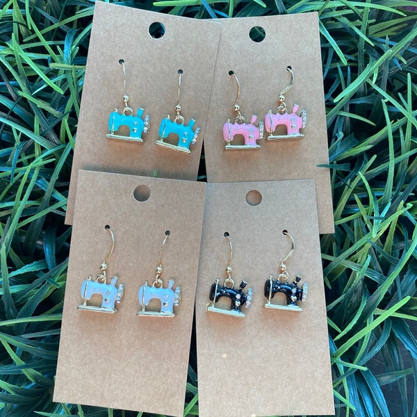 Sewing Machine Earrings, Quilter, Sewing Earrings, Sewing Jewelry, Quilting Gift, Sewing Machine, Crafty Earrings, Crafty Jewelry