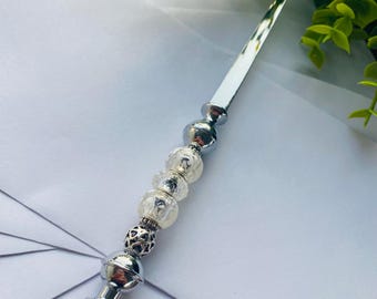 Letter Opener with Glass, Ceramic, Acrylic Beads, Beaded Letter Opener, Gift for Mom, Teacher Gift, Office Letter Opener