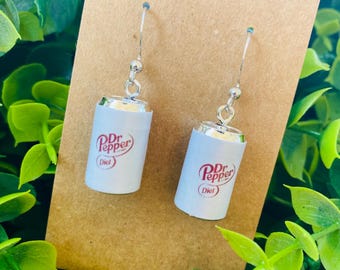 Diet Soda Faux Can Drop Earrings, Drink Can Earrings, diet Soda Lover Gifts/Miniature earrings/Fun Gift for Her