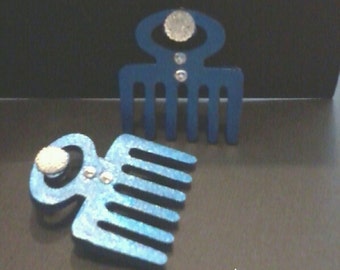 Duafe/Afro Pick/Wooden Comb Stud Earrings MADE TO ORDER