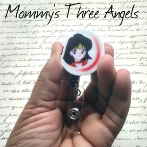 Warrior Mars Retractable Badge Reel/Sailor Guardian Badge Holder MADE TO ORDER
