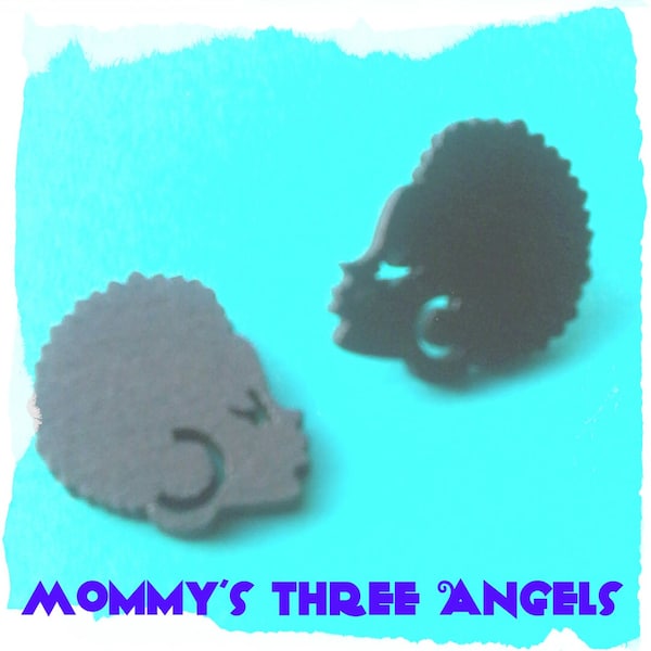 Black Natural Hair/ Sassy Afro Lady Studs MADE TO ORDER