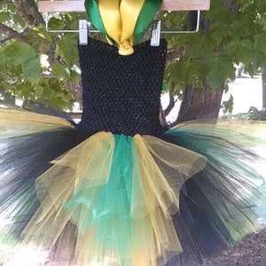 Jamaican Flag Inspired Tutu Dress MADE TO ORDER