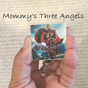African King Super Hero Inspired Retractable Badge Reel/Panther King Inspired Name Badge Holder MADE TO ORDER
