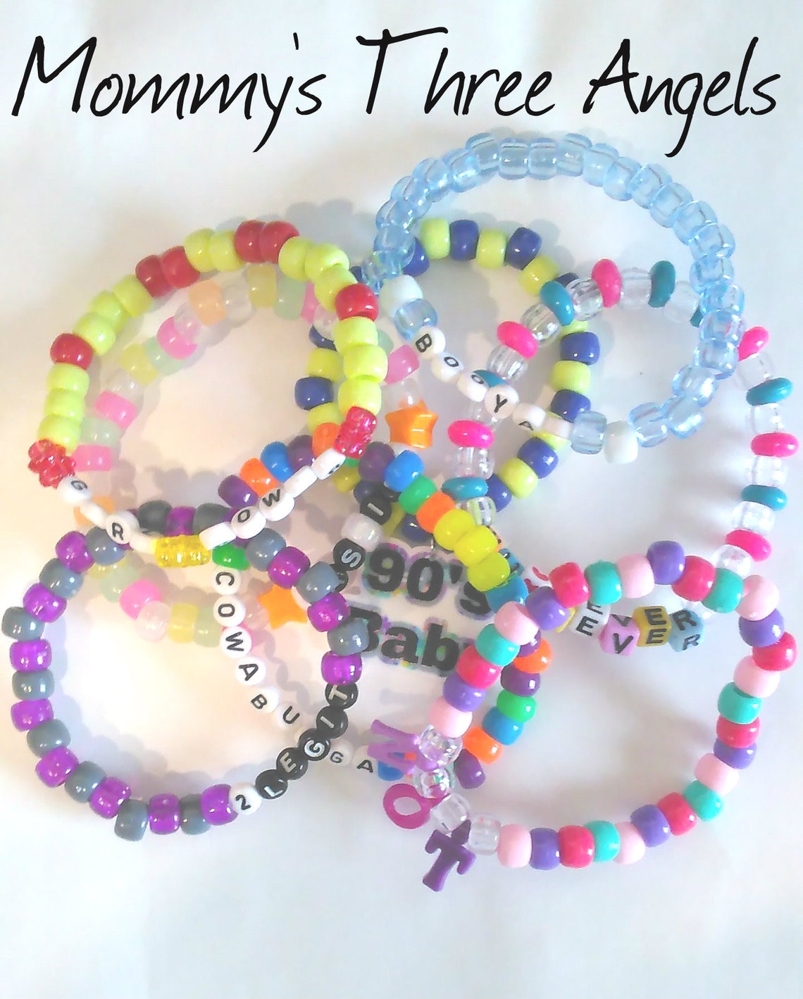 90's Theme Phrases Kandi Bracelets/random 1990's Etsy