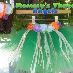 Little Tropical Girl/ Hula Girl/ Hawaiian Girl Tutu Set MADE TO ORDER