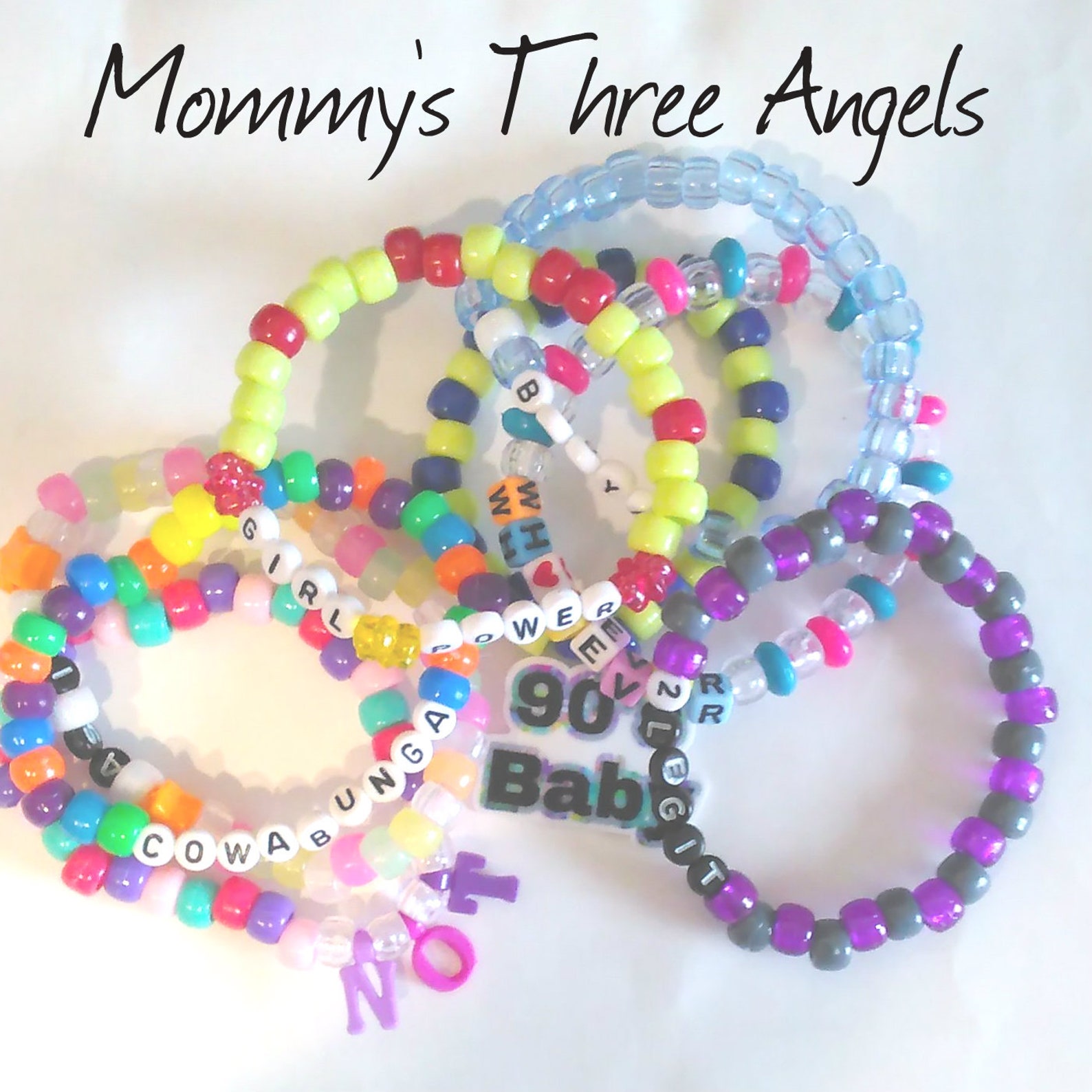 90's Theme Phrases Kandi Bracelets/random 1990's Etsy